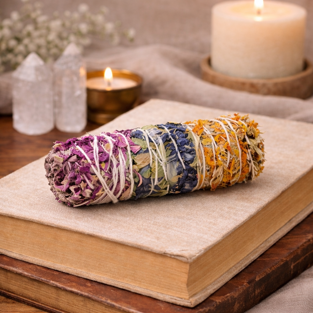 Three Floral Sage Smudge Stick - 100% Natural & Chemical-Free