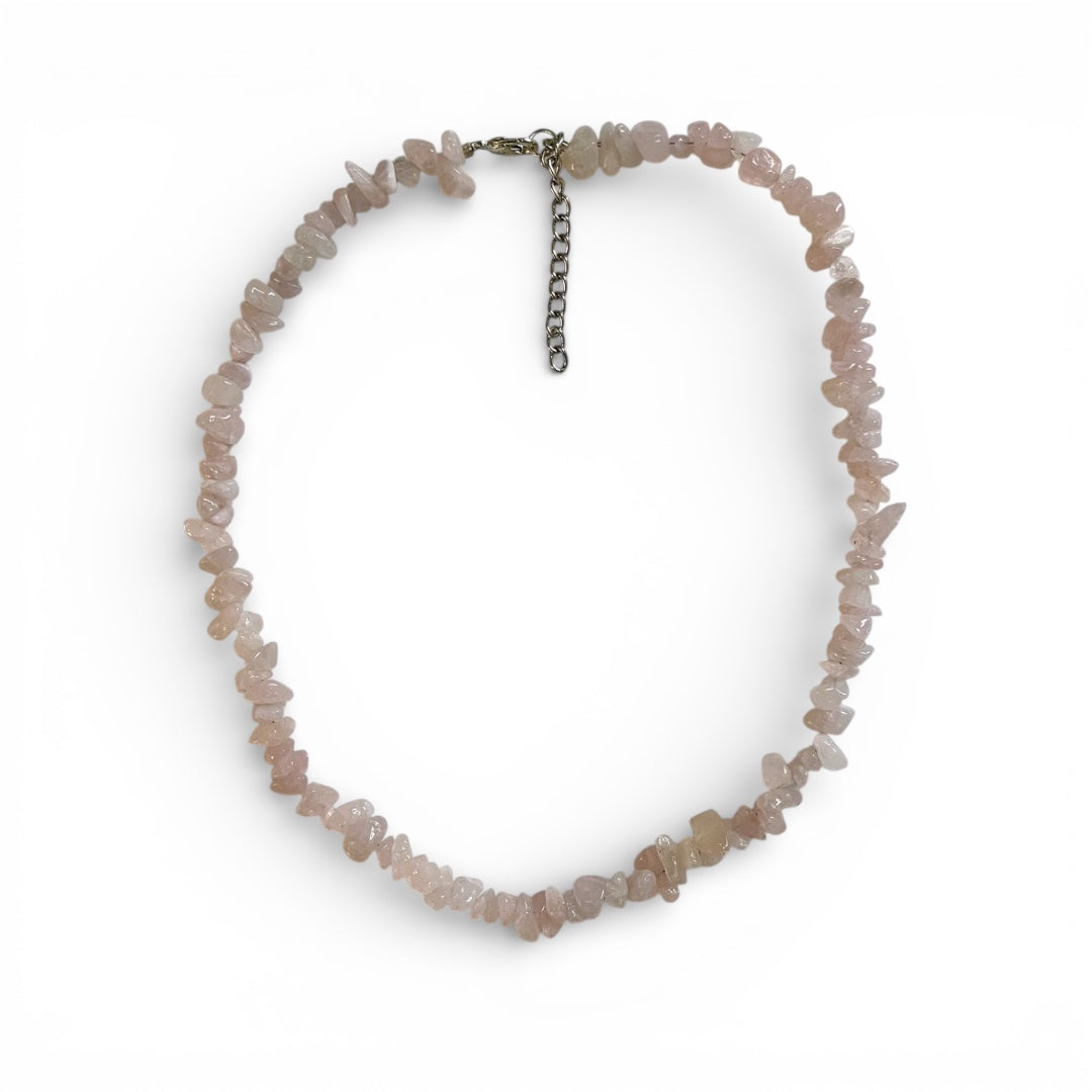 Rose Quartz Necklace – Natural Chip Stones | Reminder of Love & Compassion
