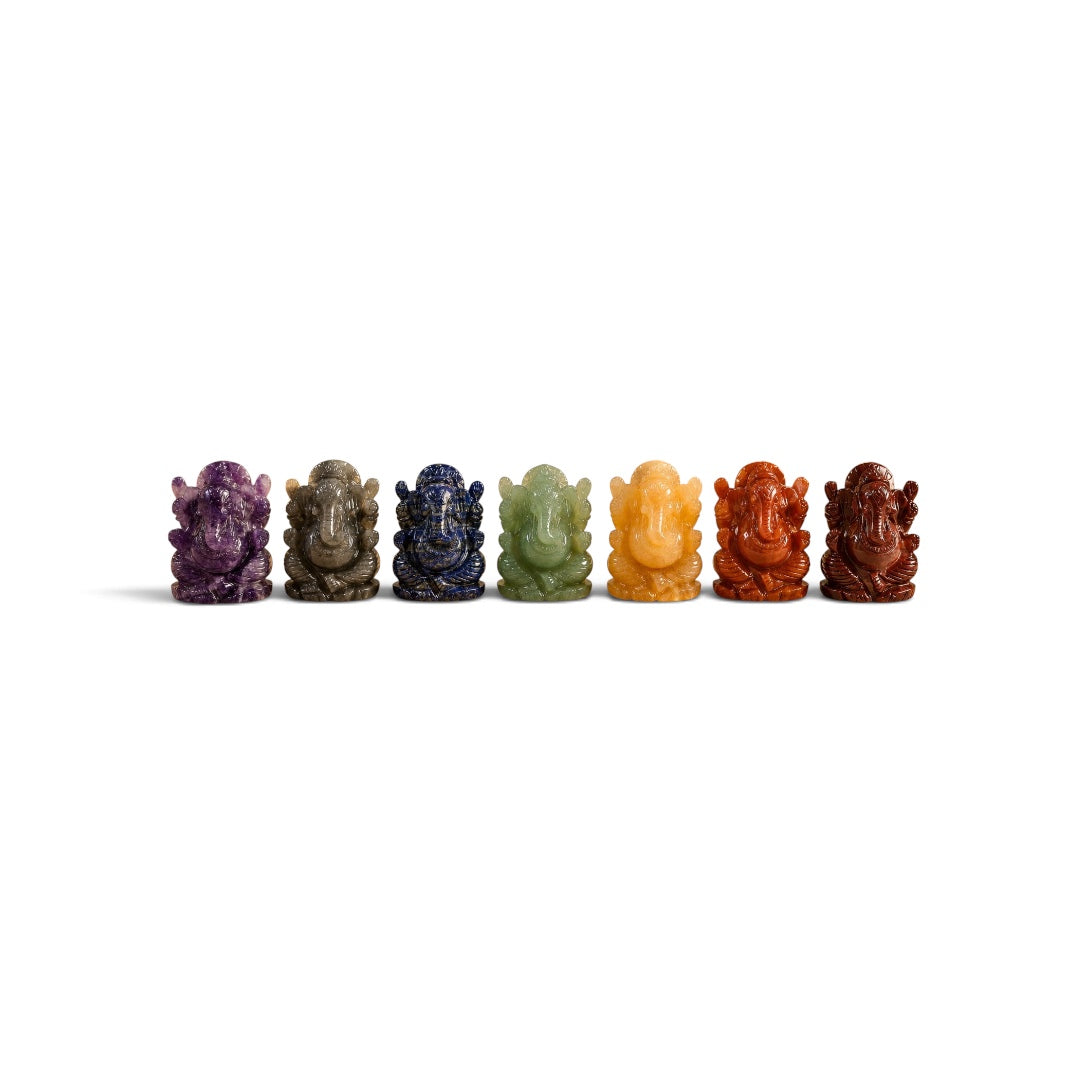Assorted Ganesha Idol – Natural Crystal | Sagrado