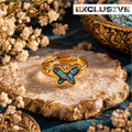 Abalone Ring - Butterfly Natural Shell Adjustable Gold plated Anti tarnish | Renewal