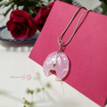 Rose Quartz Pendant - Crescent Moon Carved | Pureza