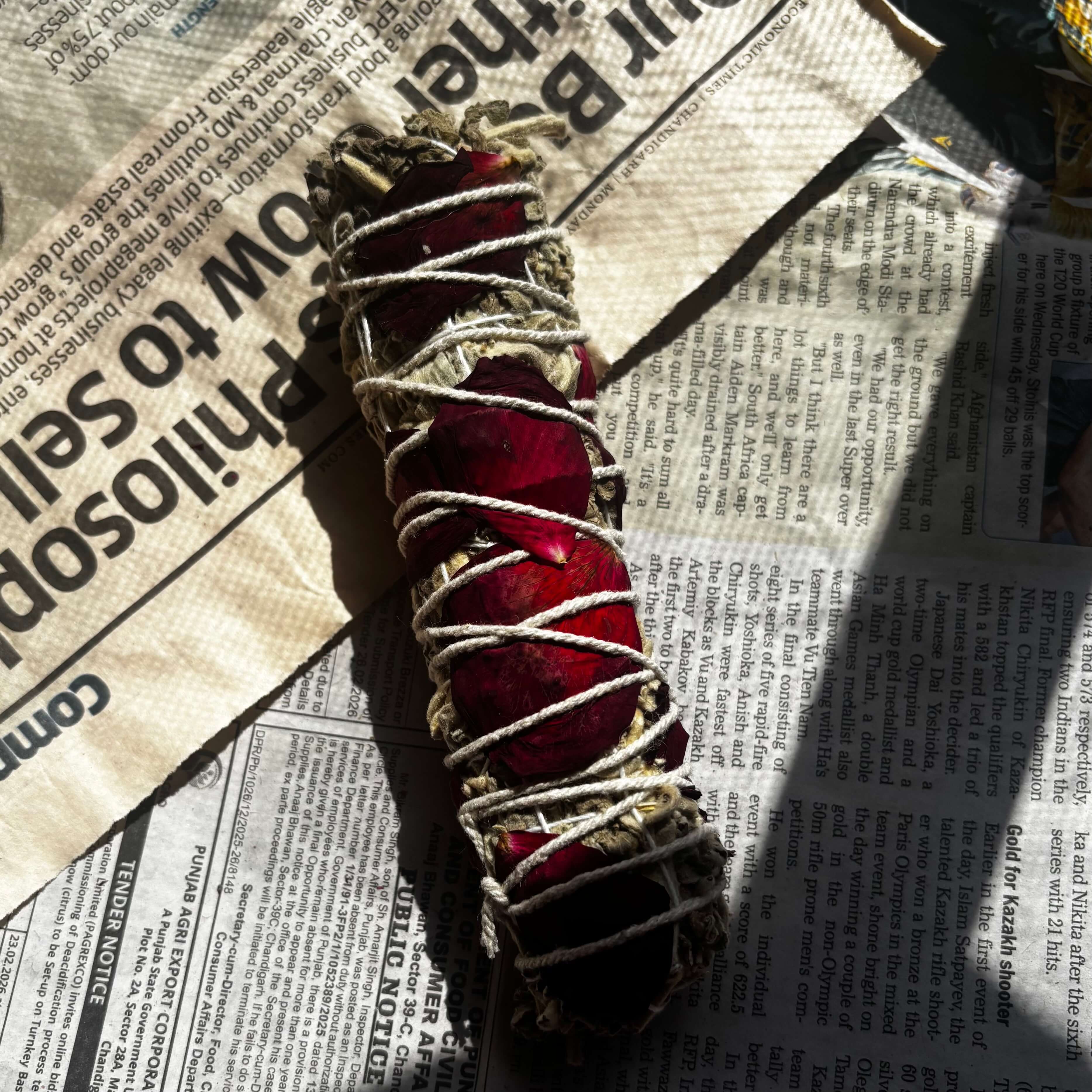 Sacred Petal White Sage Wand | Believed to Awaken Gentle Renewal & Sacred Serenity