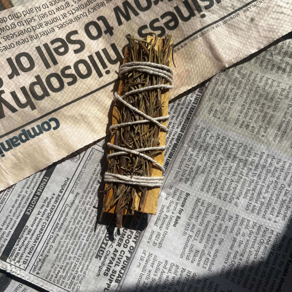 Rosemary Palo Santo Holy Wood Smudge Stick | Believed to Support Protection, Mental Clarity & Positive Energy