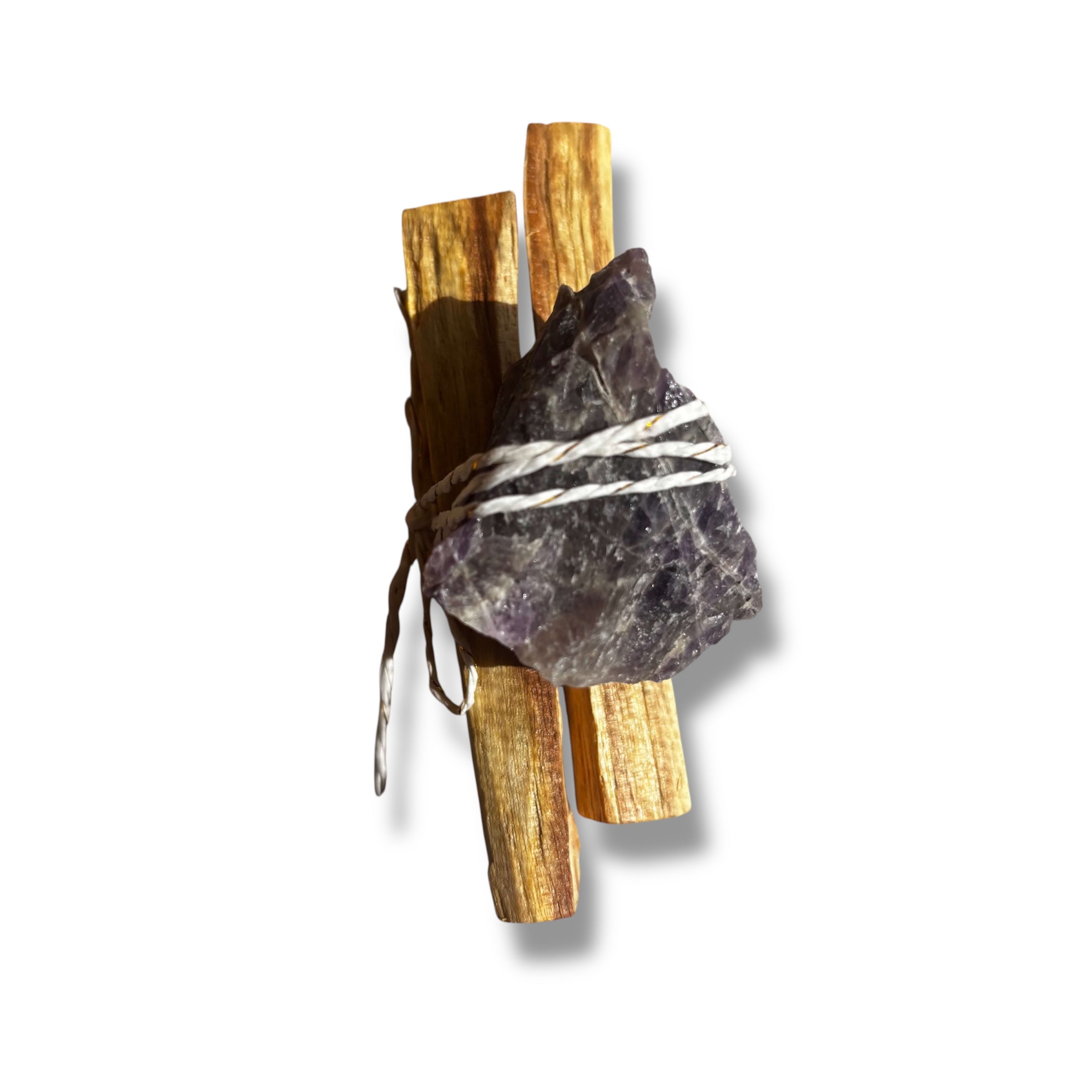 Sacred Amethyst & Palo Santo Holy Wood Smudge Bundle | Believed to Support a Sense of Calm & Clarity