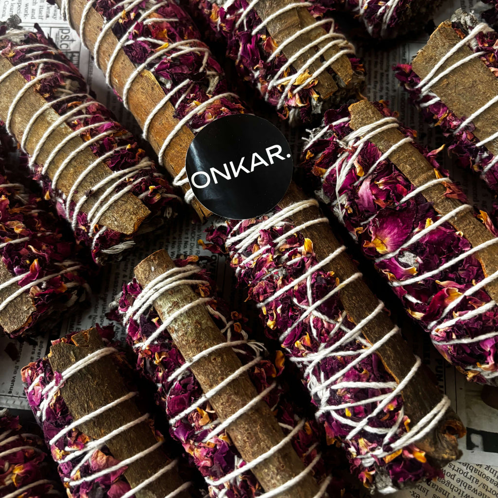 Cinnamon & Rose Sage Smudge Stick | Believed to Support Love, Warmth & Positive Energy