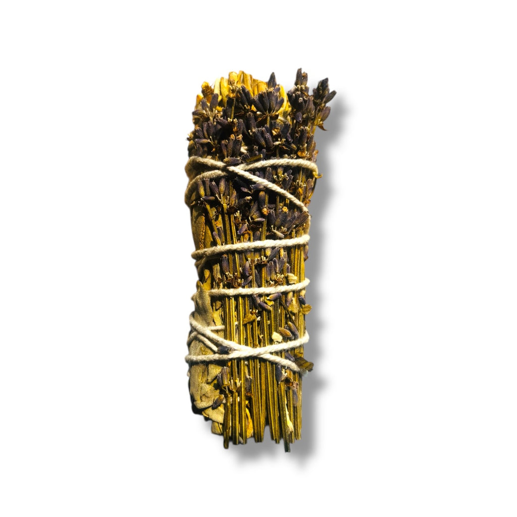 Lavender White California Sage Smudge Stick | Believed to Cleanse Spaces, Promote Relaxation & Support Emotional Balance