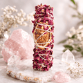 Orange & Rose Sage Smudge Stick | Believed to Promote Joy, Love & Uplifting Energy