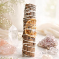 Orange & Cinnamon Sage Smudge Stick | Believed to Uplift Energy, Attract Positivity & Inspire Joy