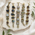 Crystals Bracelet - Raw Natural Stone Adjustable | Mix Exclusive Gold Plated Luma
