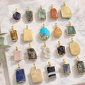 Crystals Pendant - Raw Natural Big Stone | Mix Exclusive Gold Plated Ziva
