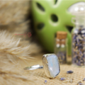 Opalite Ring - Raw Natural Stone Adjustable Silver Plated | Reminder of Hope