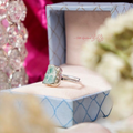 Amazonite Ring - Raw Natural Stone Adjustable Silver Plated | Reminder of Calm