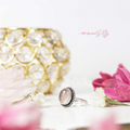 Rose Quartz Ring - Original Gemstone Adjustable Silver | Rooted in Harmony