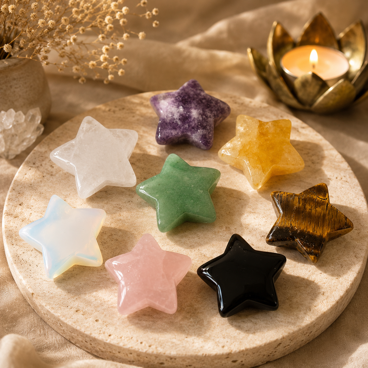 Crystal Stars Mixed - Assorted Natural Gemstones