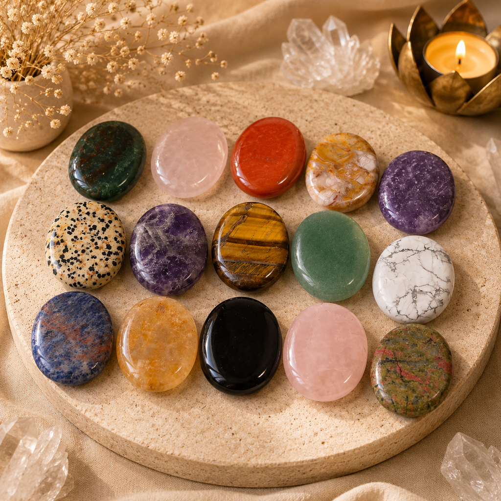 Crystal Thumb Stones Mixed - Assorted Natural Gemstones